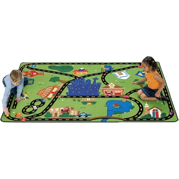 Carpets For Kids Cruisin A Round the Town 8 ft. x 12 ft. Rectangle Carpet 1017